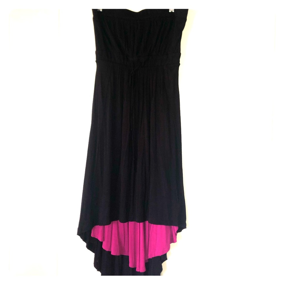 Fancy Maxi Strapless High Low Dress